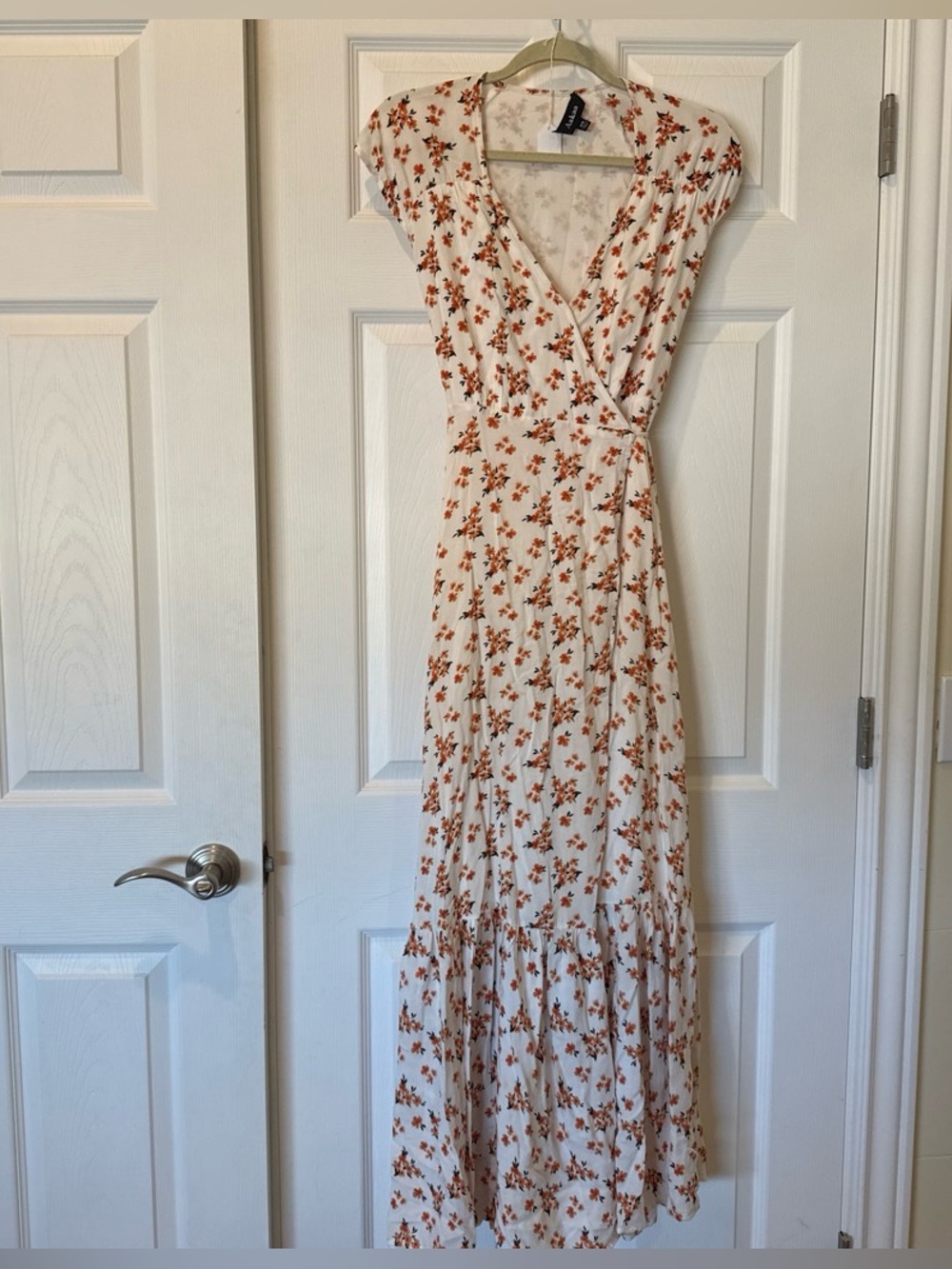 Aakaa Floral Maxi Wrap Dress